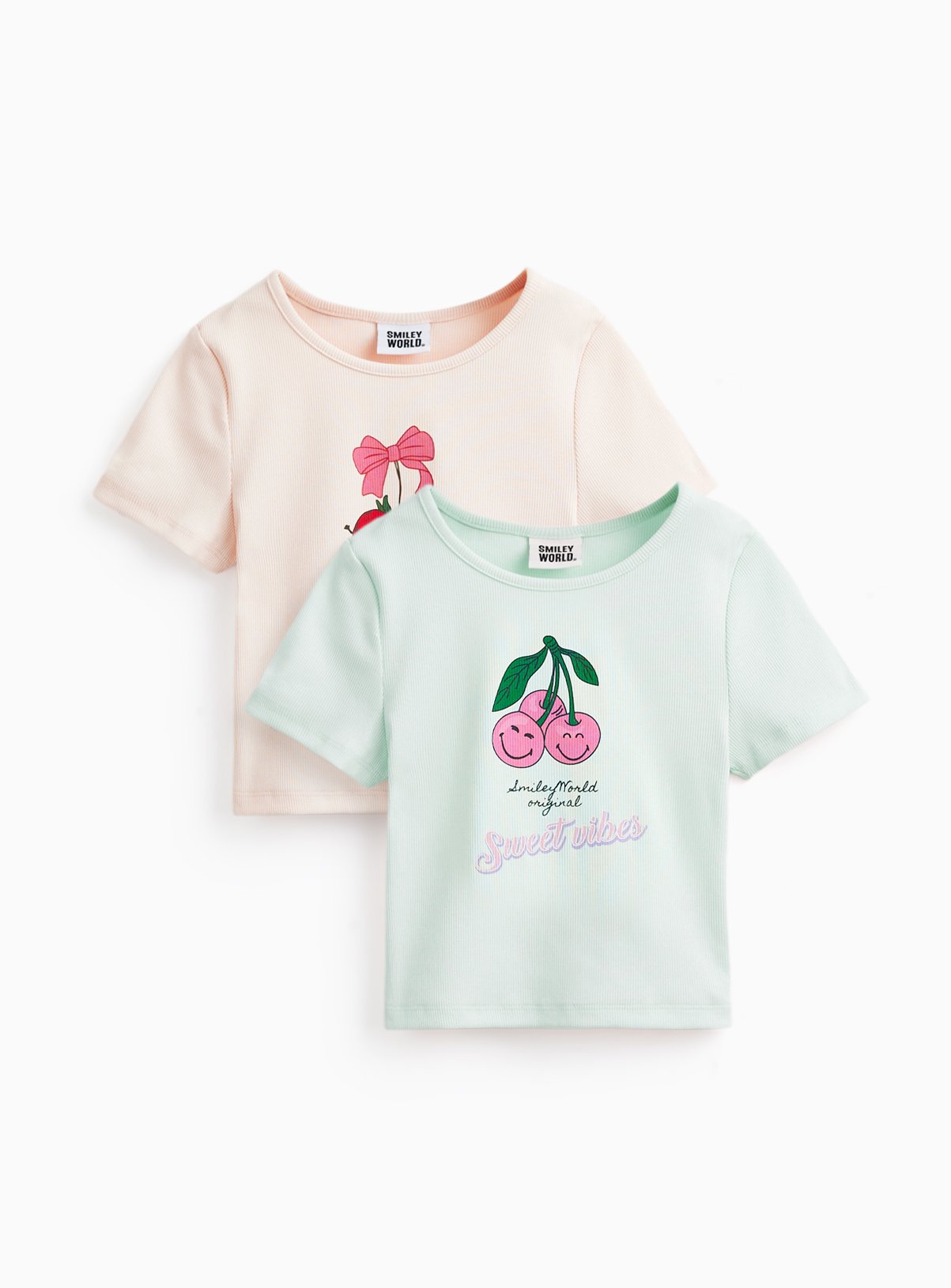 SmileyWorld Logo T-Shirts 2 Pack 7 years - Image 1 thumbnail